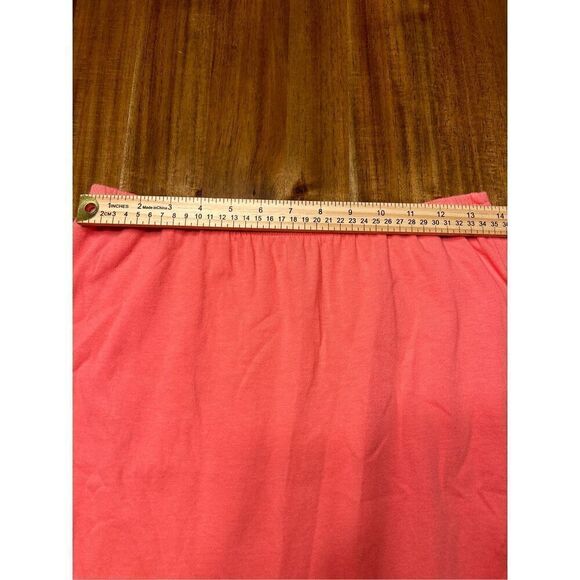 Fresh Produce Women's Solid Jersey Flounce Skirt Coral Size Small Ruffle Hem - Picture 4 of 5